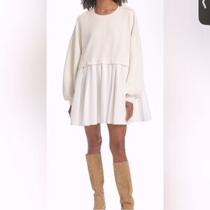 Free People Eleanor Cream and White Dress